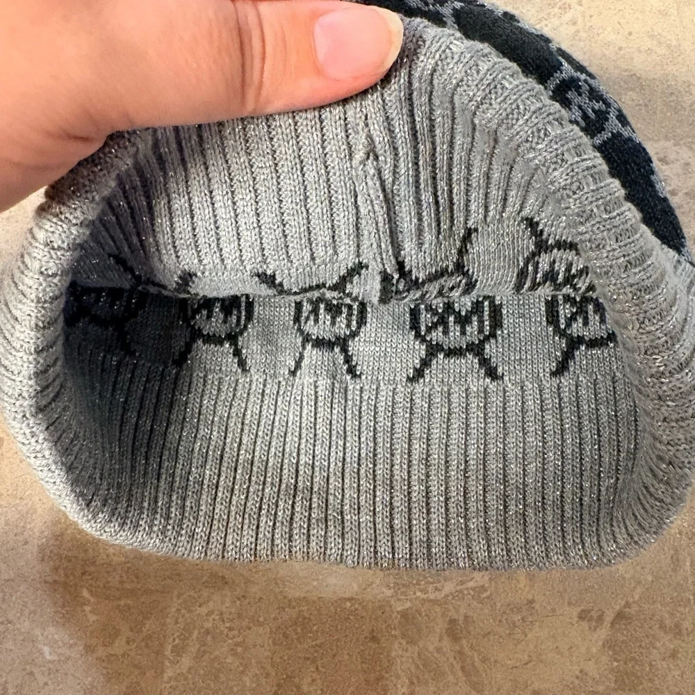 MICHAEL Michael Kors Gray Monogram Beanie